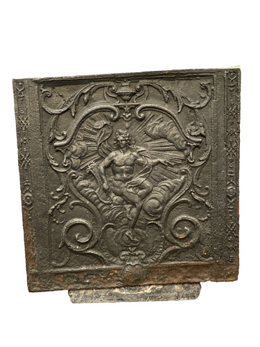 Plaque cheminée fonte - cheminée, de