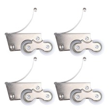  Rail de porte d'armoire coulissante, 4 ensembles, roues de garde-robe,