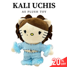 Hello Kitty As KALI UCHIS Singer Blue Plush Doll Stuffed Figure Plush Toy 25cm