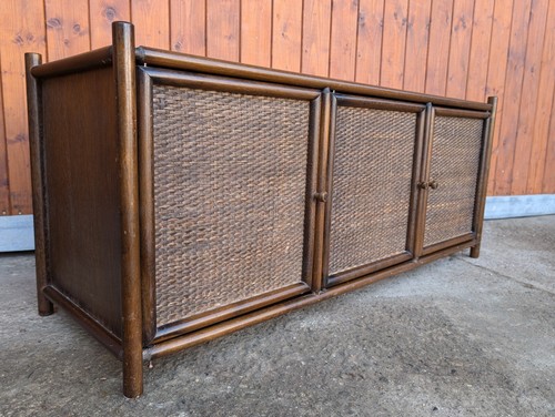 Buffet bas vintage bambou - buffet,