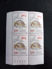 1991  FRANCE  Y & T N°2722 TORTUE TERRESTRE BLOC DE 4 TTB