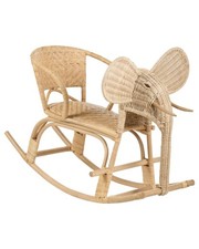 Chaise Eléphant à Bascule en Rotin pour Enfant Intérieur Chambre Salle de Jeux N