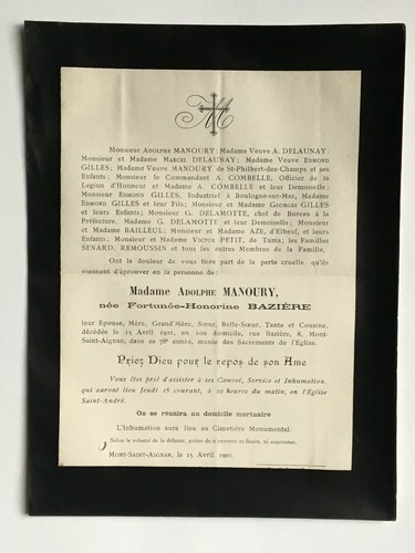 Manoury baziere faire part - manoury,