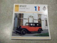 CARTE FICHE AUTO RENAULT