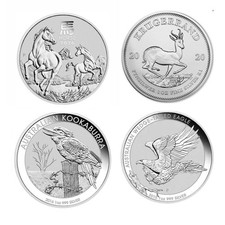 Lote 4 Pièces 1 Oz Silver -
