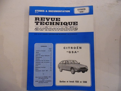 Rta citroen gsa - citroen, « gsa »