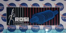 STICKER VINTAGE AUTOCOLLANT AUFKLEBER AUTO MOTO TUNING ROSI SYSTEMES ECHAPPEMENT