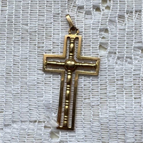 Pendentif croix ancienne - ancienne, or
