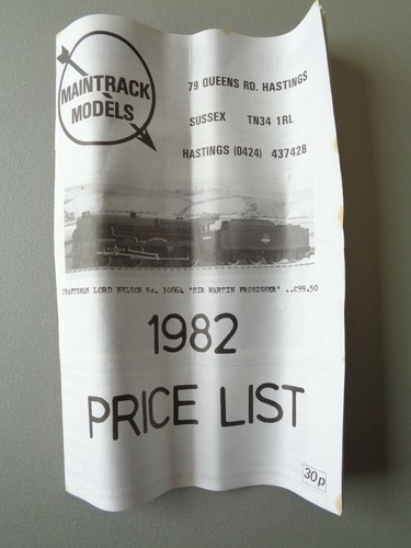 Maintrack models 1982 - models, price