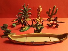 starlux indien lot de figurines anciennes camp 