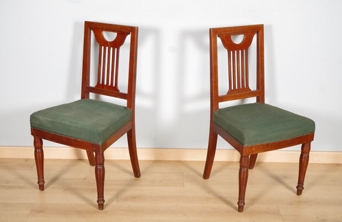 Paire chaises estampillées - de,