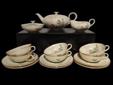 Vintage Service de Thé Empire Porcelaine Heinrich &co Selb Bavière Rose Musquée