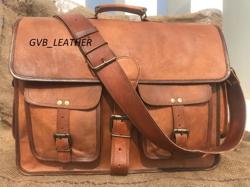 Sac messenger en - 18", cuir