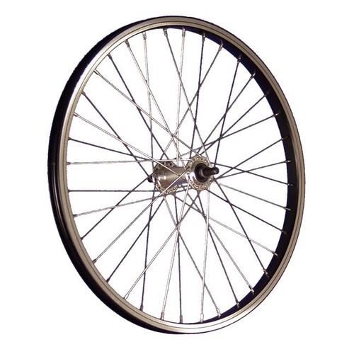 Roue avant aluminium noir - roue,
