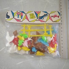 vintage plastic farm animals - jouets anciens - animaux de la ferme [A]