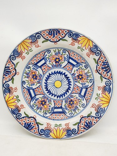 Grand plat xviiieme faïence - grand,