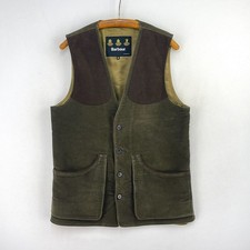 Barbour Moleskin Waistcoat Mens Medium Green James Percy Shooting Sporting Vest