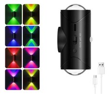 Veilleuse LED murale détecteur mouvement 🌈 8 modes, USB rechargeable