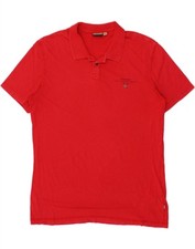 NAPAPIJRI Mens Polo Shirt XL Red Cotton AA28