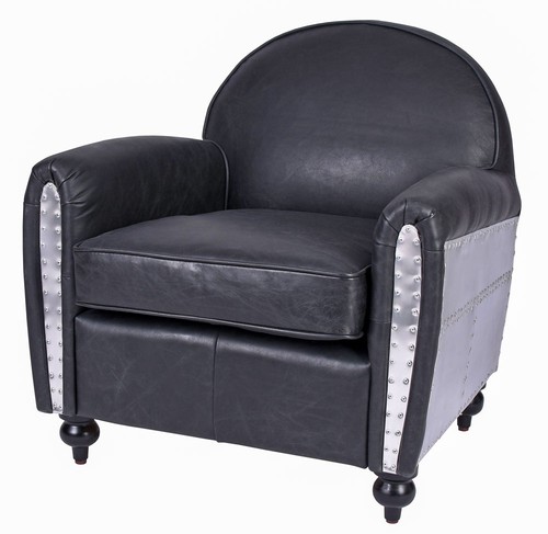Fauteuil cuir rétro avion - fauteuil,