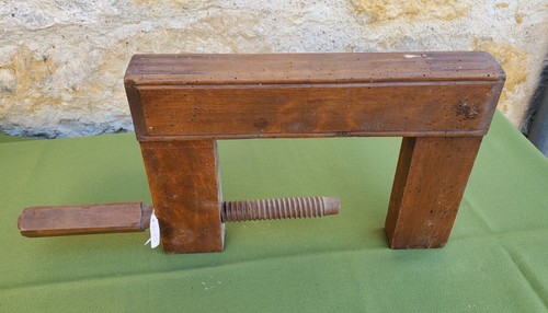 Ancienne grande presse bois - grande,