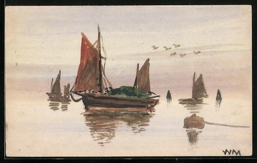 Carte postale artiste peinte - postale, d'artiste