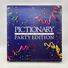 VINTAGE Pictionary Party Edition Game COMPLETE 1989 Classic Drawing Board Game