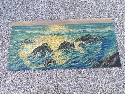 Grand tableau marin huile sur