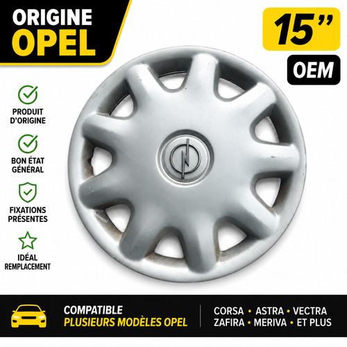 Enjoliveur opel origine - 15”,