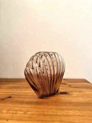 Vase verre coki - rose, fumé