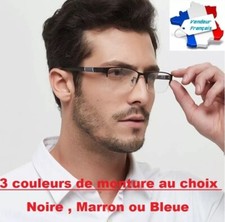Lunettes de vue homme Myopie et Presbytie du -0.50 au -6.00 et du +0.5 au +6.00