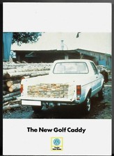 Volkswagen Caddy Pick-Up 1985 UK Market Foldout Brochure 1.6 & Diesel Golf Mk1