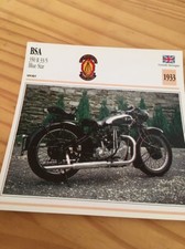 BSA 350 R33/5 Blue Star 1933 Carte moto Collection Atlas