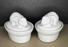 Lot de 2 terrines blanches