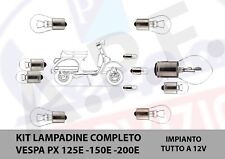 Vespa PX 125E 150E 200E BULB LAMP KIT 12v system anti-blackening kit