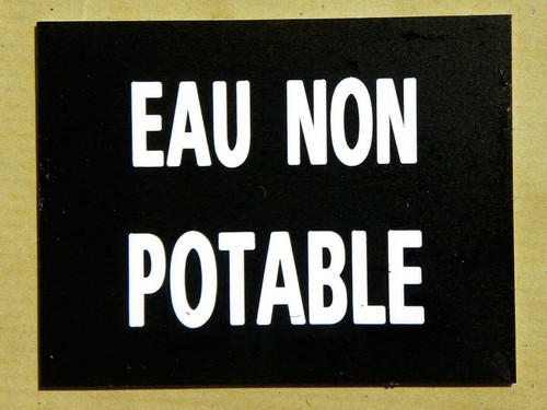 Plaque panneau eau non - panneau, "eau