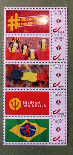 Mon timbre belgian red - "mon,