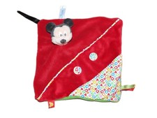 Doudou plat Mickey Rouge