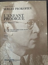 Sergei Prokofiev Belwin Hills Collected Works "L'Enfant Prodigue" TheProdigalSon