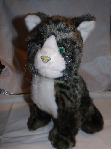 Peluche chat moucheté 1988