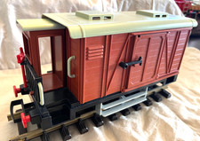Vintage Playmobil LGB G Scale 4111 Brown Boxcar with Observation Atrium