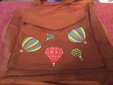 Canvas Carry Along Bag w/ Hot Air Ballon on it