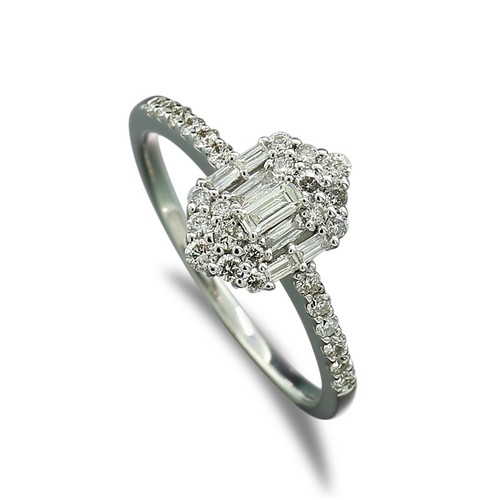 Bague diamant baguettes - 43,