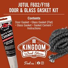 Jotul F602 or F118 Blackbear Door and Glass Gasket Kit W Cement *FREE Shipping!*