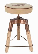 Tabouret En Métal Et Bois