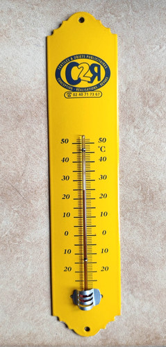Plaque emaillee thermomètre - plaque,