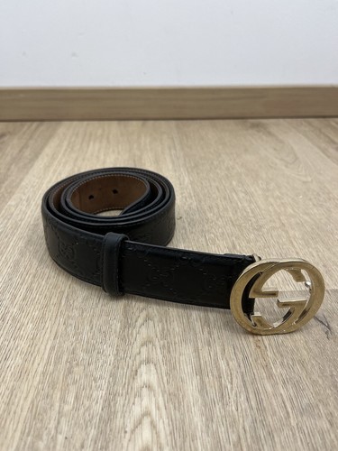 Ceinture gucci noir monogramme - ceinture,