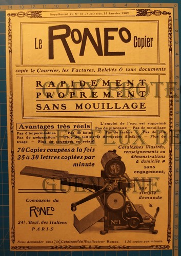 Roneo copier duplicateur - copier,