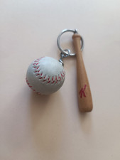 Vintage Kellogg 's Keychain Baseball Bat and Baseball Glove Keychain 90'