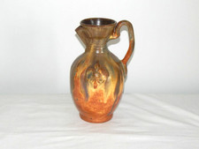 ANCIEN GRAND PICHET Cruche en Grès à Décor de FLEUR de LYS Signé LOSSON